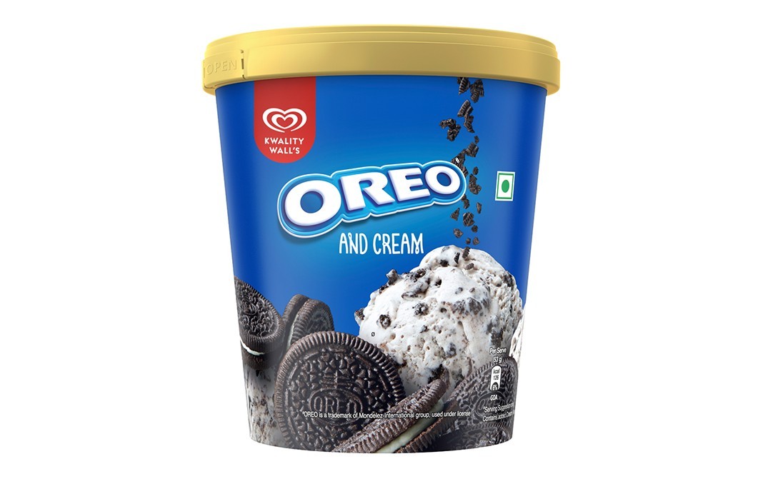 Kwality Walls Oreo And Cream    Cup  700 millilitre